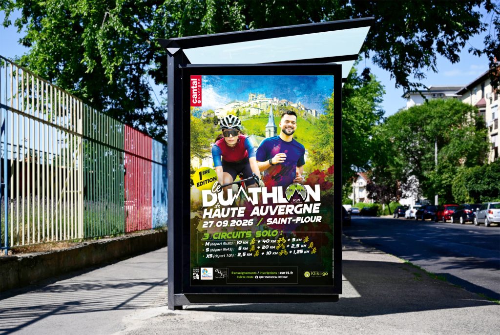 Création d'une affiche publicitaire utilisant l'espace négatif réalisée par Z-INDEX